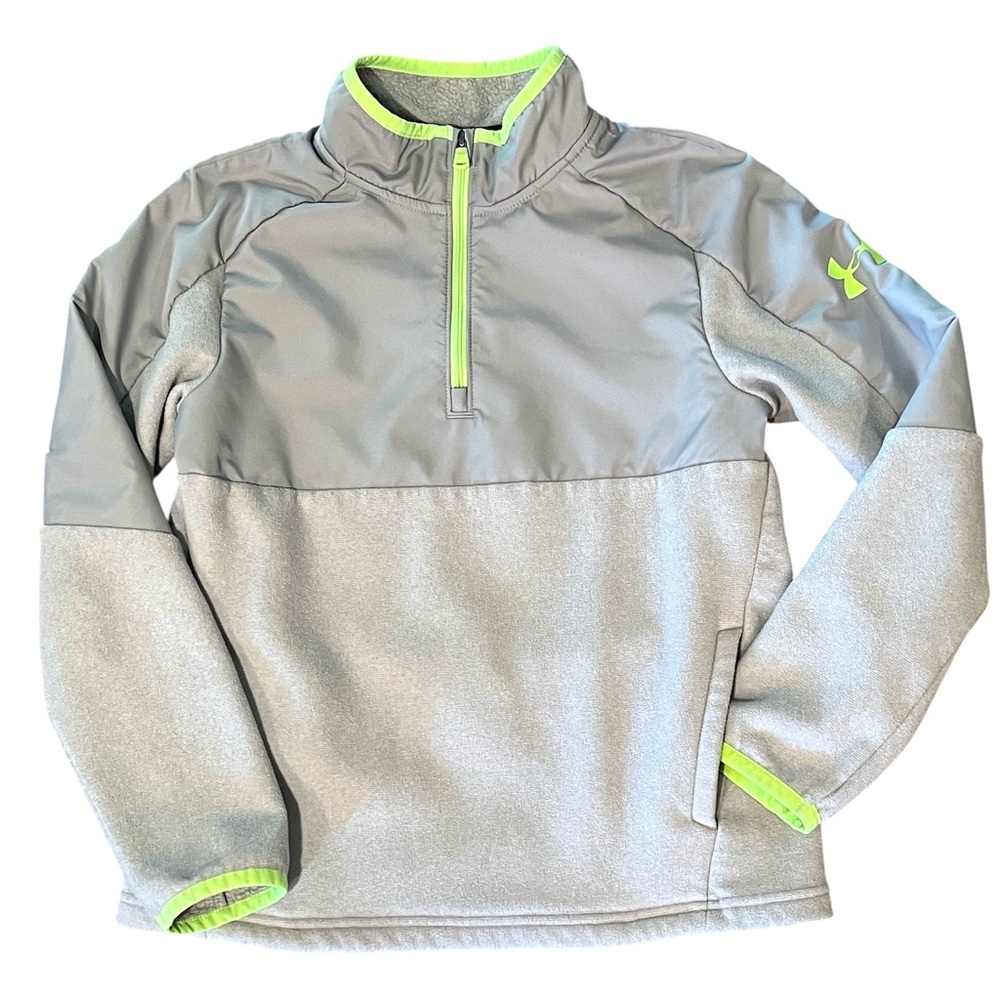 Under Armour Coldgear Loose Fit 1/4 Zip Pullover Fleece Boys Youth Small